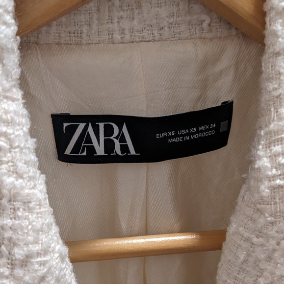 Cream Bouclé Zara Blazer - Picture 3 of 3